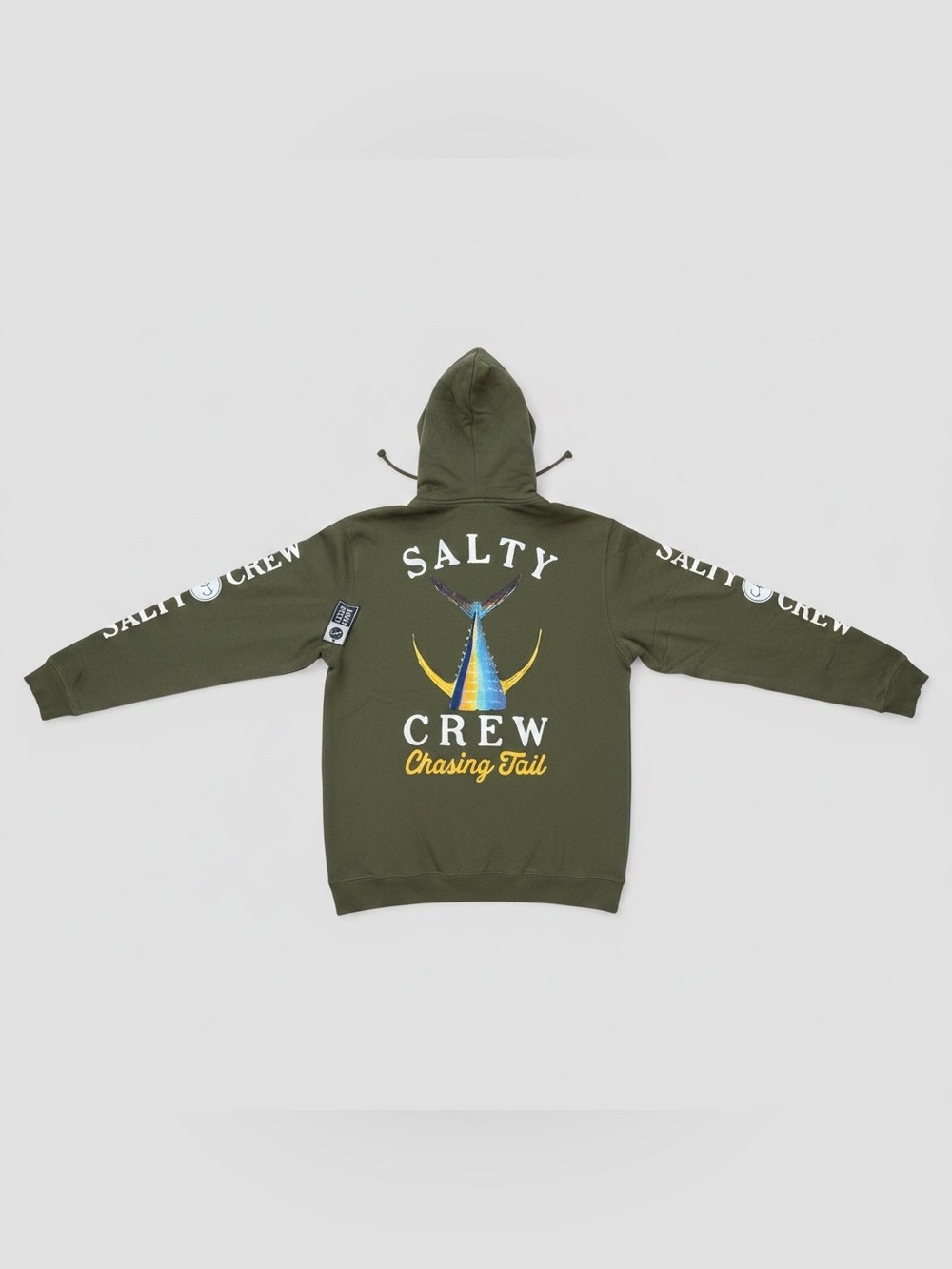 New Men’s Medium Salty Crew Olive Green 'Chasing Tail' Pullover Hoodie
